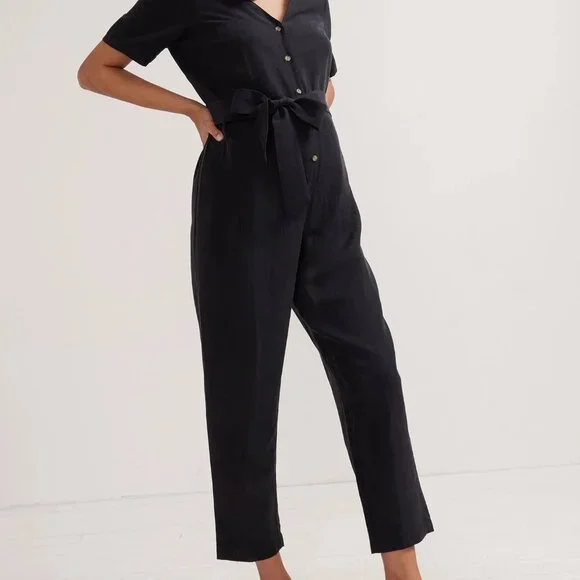Hatch The Noelle Black Coverall Jumpsuit | size 2 - Picture 5 of 14